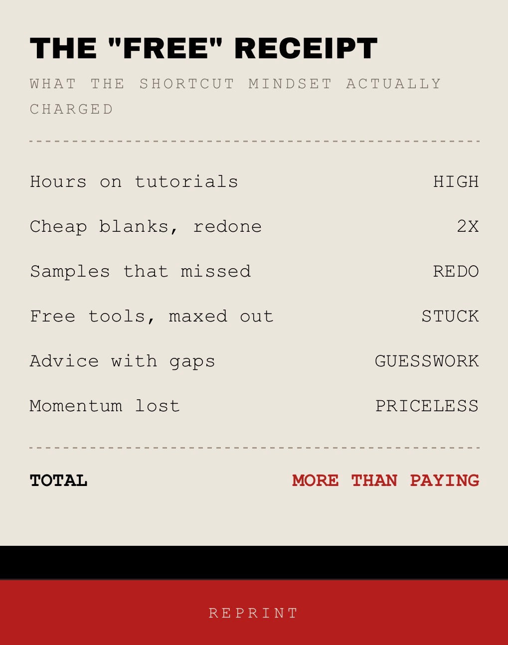 The “Free” Receipt 